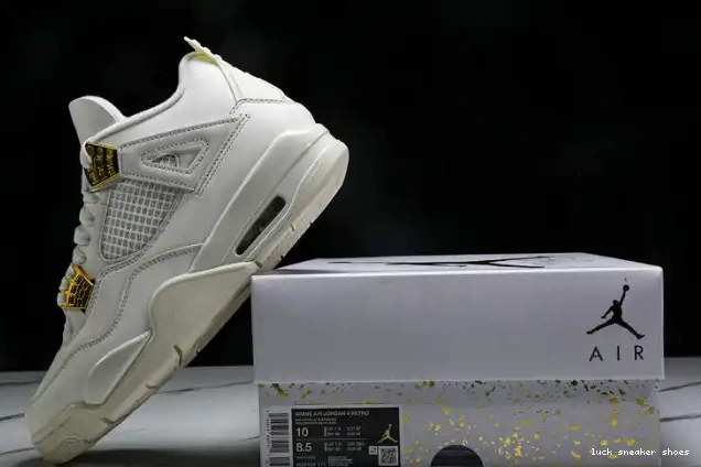 Rep LUCY Gold Metallic AQ9129-170 Jordan Retro 4 0423